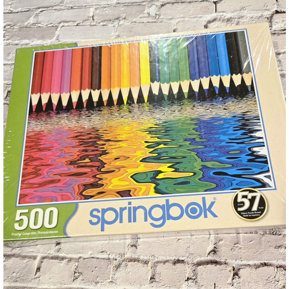 Springbok Pencil Pushers 500 Piece Colorful Jigsaw Puzzle, Factory Sealed